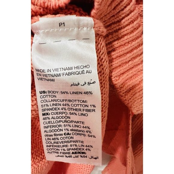 Chico’s Button Front Linen & Cotton Blend Cardigan Size Medium Sienna Rose NWT - Picture 8 of 9